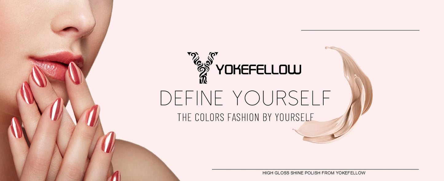 YOKEFELLOW 6-Piece Gel Nail Polish Set | Fall & Winter Seasonal Colors | UV/LED Semi-Permanent Gel Varnish