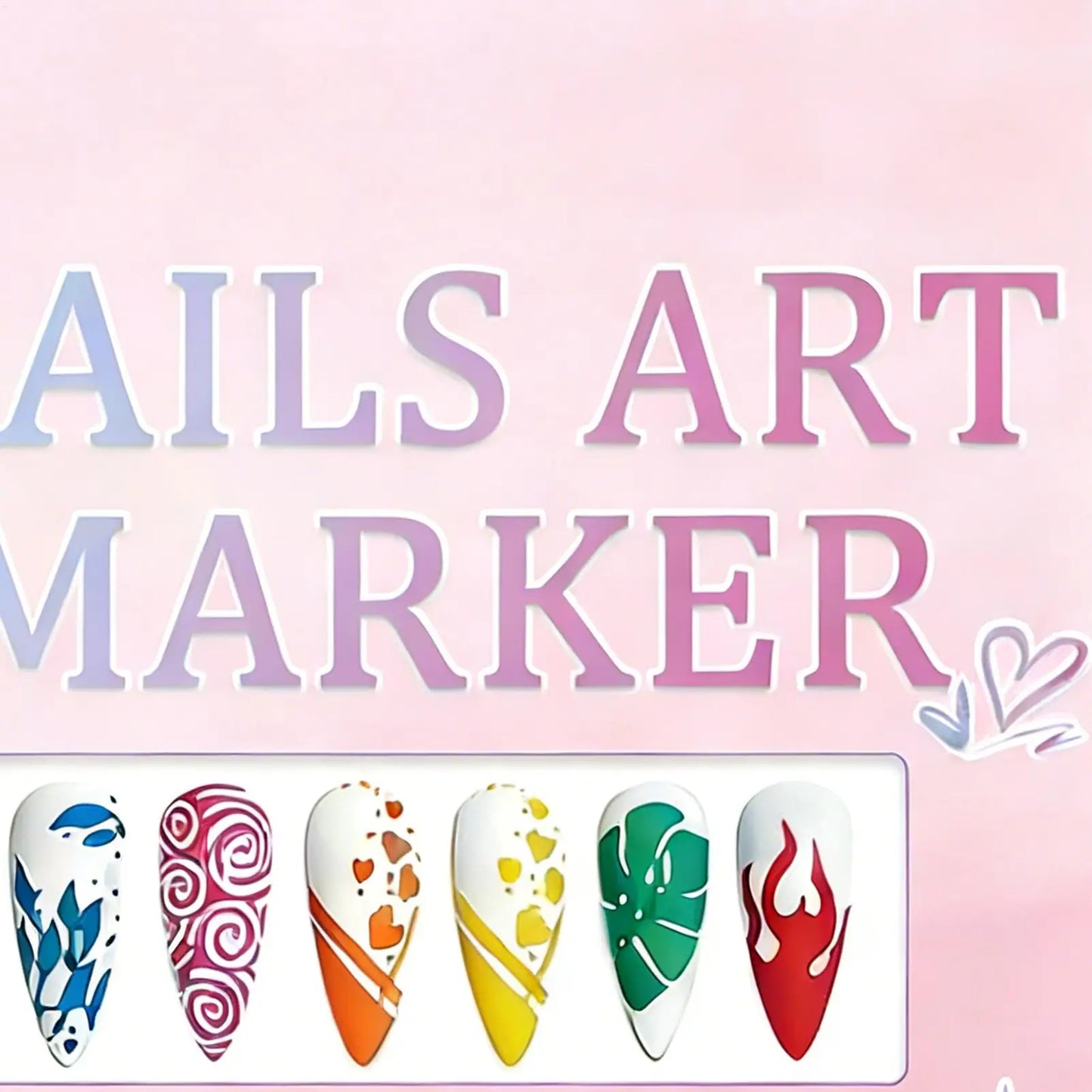 12 Colors Nail Polish Pens — Dual-Ended Quick Dry Nail Art Markers