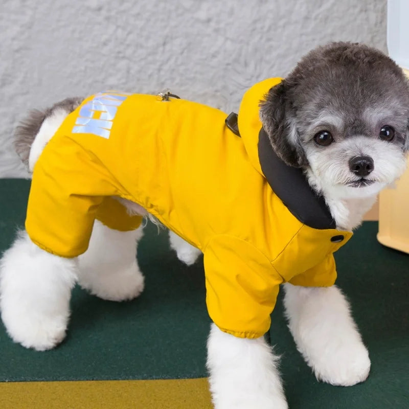 Waterproof Pet Jumpsuits Winter Fleece Dog Clothes Coat with D-ring For Small Dogs Yorkshire Bichon Puppy Clothing ropa perro