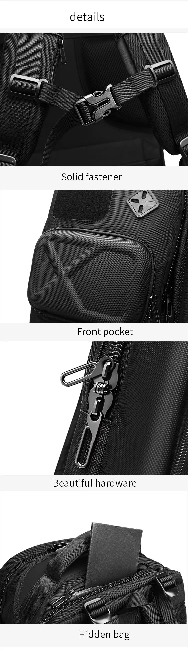 Tactical Cross Backpack | High-Capacity Men's Hiking & Sling Bag with Belt Pack Option