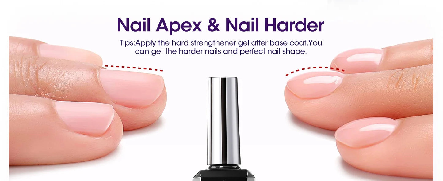 GELLEN Professional Gel Nail Set — 18ml 4-Piece Base Coat, Top Coat & Strengthener Kit for Long-Lasting Manicures