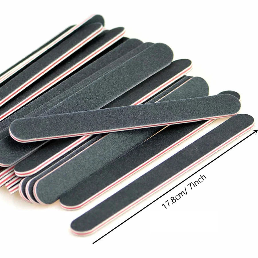 5-Pack Emery Board Nail Files — Double-Sided Manicure Set