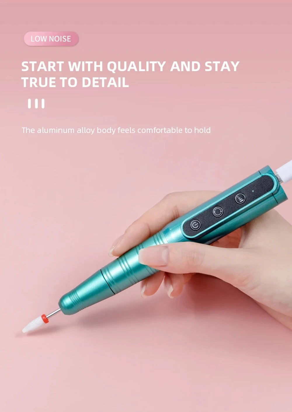 35000RPM Wireless Rechargeable Nail Drill Pen — Portable Electric Manicure Machine