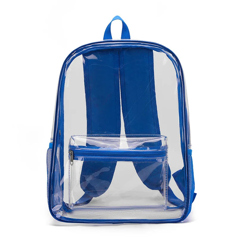 Large Capacity Transparent PVC Backpack – Waterproof School & Travel Bag for Students