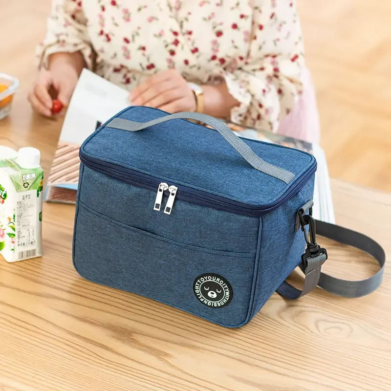 Insulated Lunch Bag for Women Working Office Rice Container Food Storage Thermal Bags Kids Portable Camping Picnic Bento Box