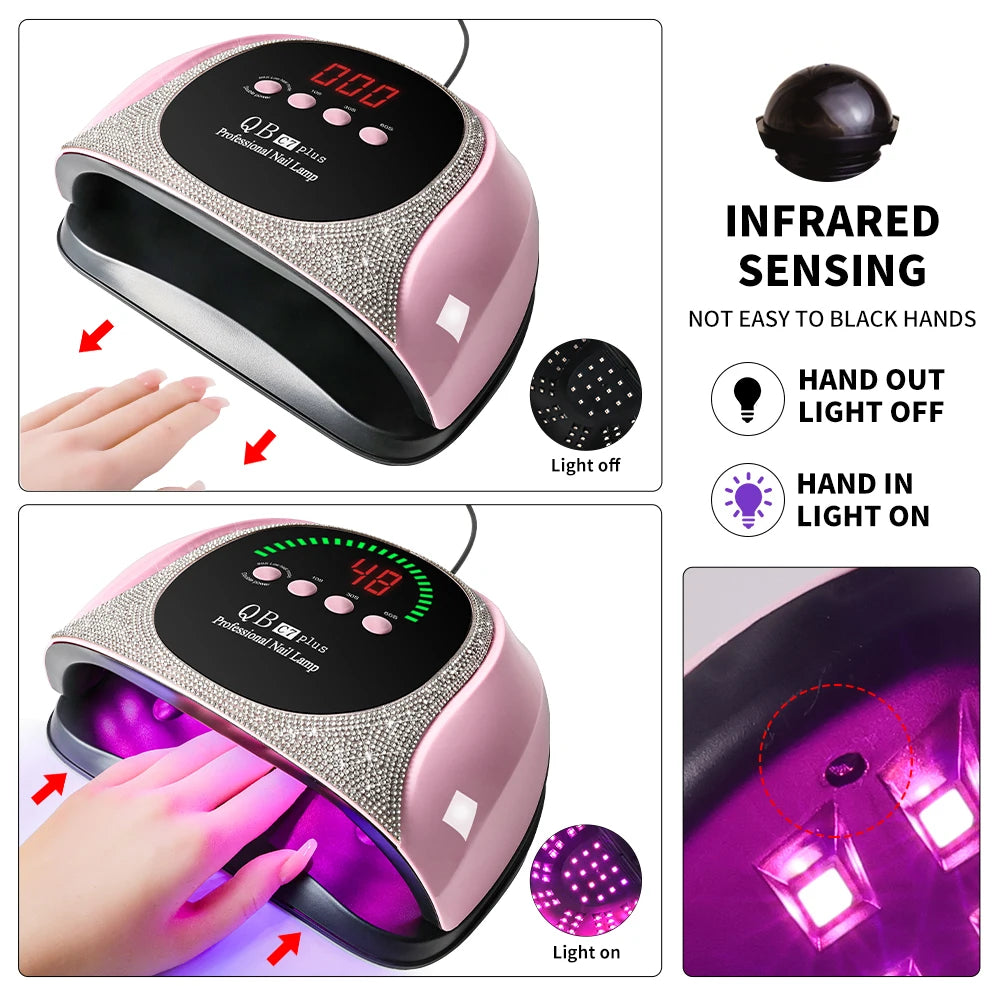 57 LED UV/LED Nail Lamp — Professional Gel Polish Curing Light with Diamond Design