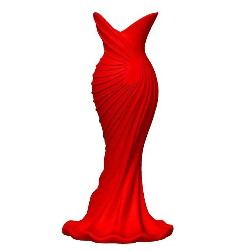 Dress-Shaped Sculptural Decorative Vase