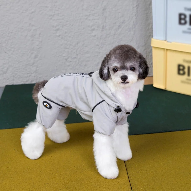 Waterproof Pet Jumpsuits Winter Fleece Dog Clothes Coat with D-ring For Small Dogs Yorkshire Bichon Puppy Clothing ropa perro