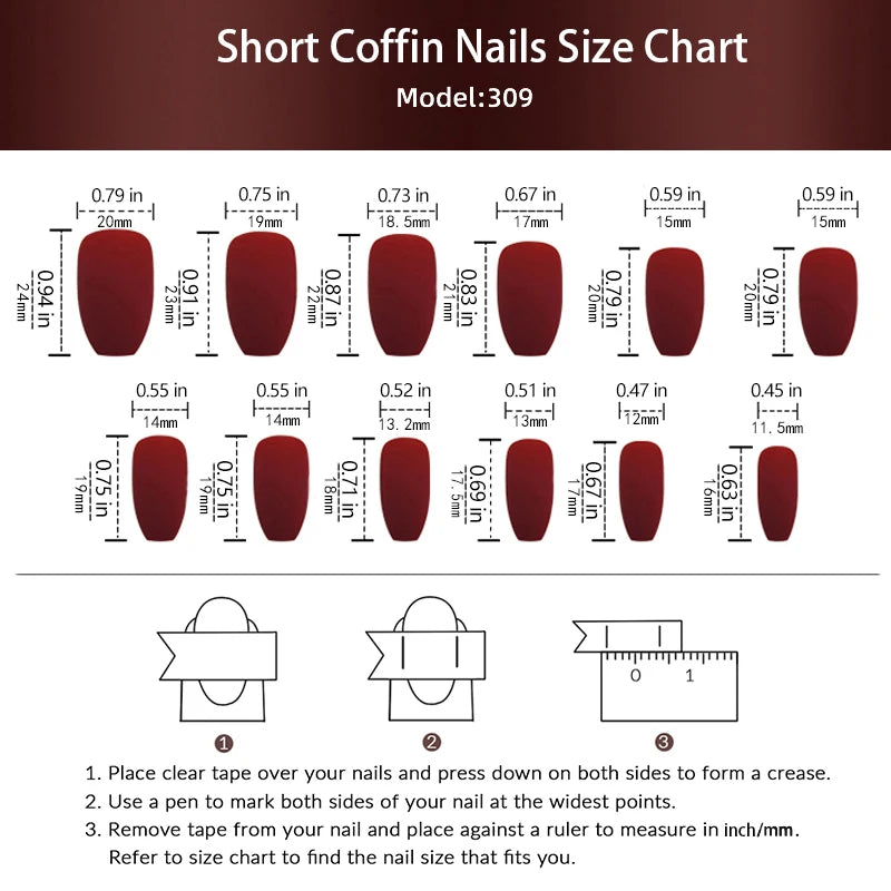 Glossy Pink Ballerina Press On Nails — 24Pcs Pink Gradient False Nails
