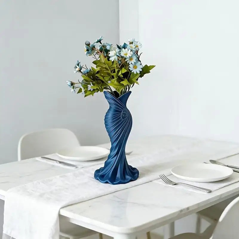 Dress-Shaped Sculptural Decorative Vase