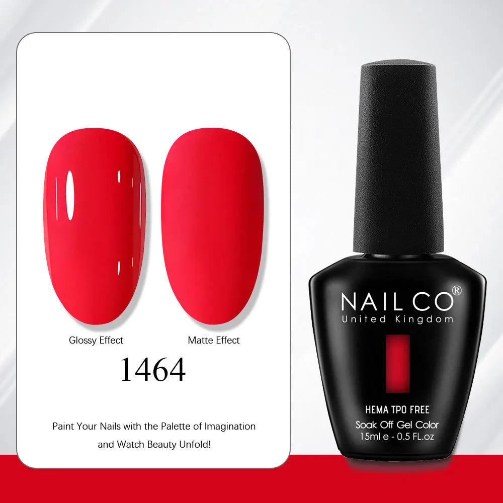 NAILCO Gel Nail Polish 15ml | 333 Colors UV/LED Soak-Off Semi-Permanent Gel Varnish | Long-Lasting Natural Resin Formula