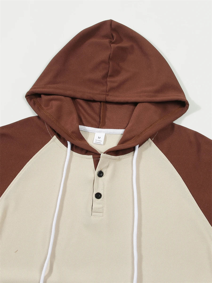 Men's Hoodie Hooded Color Block Pocket Sports & Outdoor Streetwear Cool Casual Spring & Fall Clothing Apparel Hoodies Sweatshirt