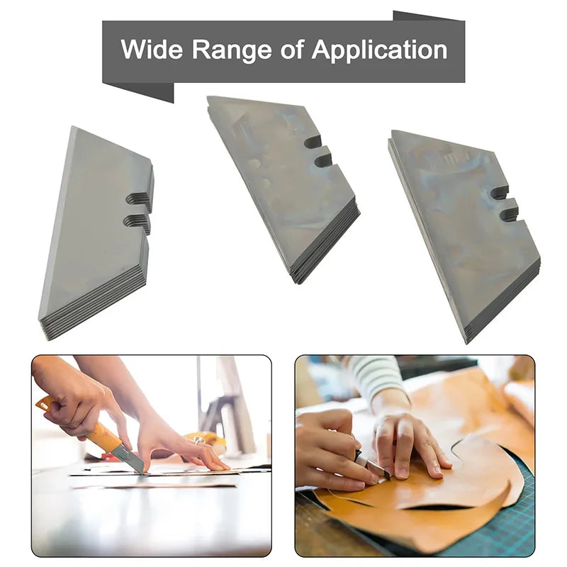 20-Pack Trapezoidal Replacement Blades – Stainless Steel Box Cutter Blades for DIY, Art, Craft & Woodworking