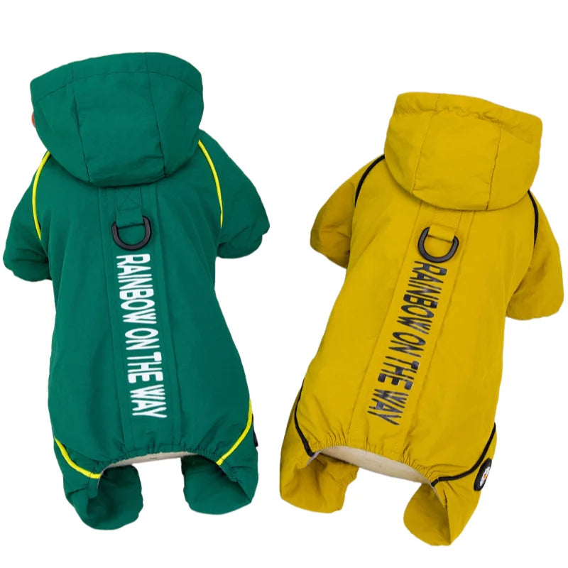 Waterproof Pet Jumpsuits Winter Fleece Dog Clothes Coat with D-ring For Small Dogs Yorkshire Bichon Puppy Clothing ropa perro