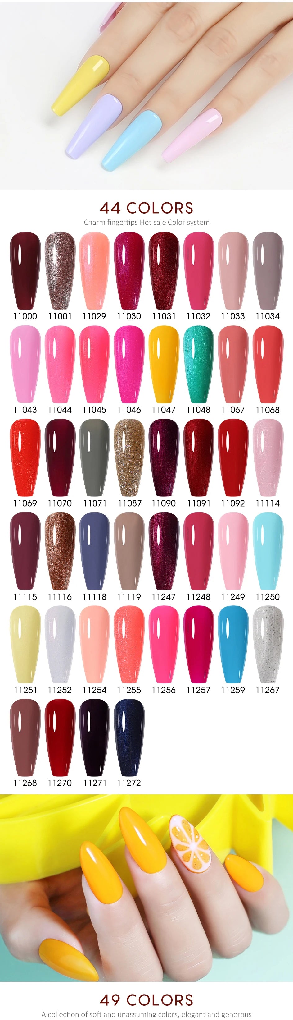NAILCO Gel Nail Polish 15ml | 333 Colors UV/LED Soak-Off Semi-Permanent Gel Varnish | Long-Lasting Natural Resin Formula