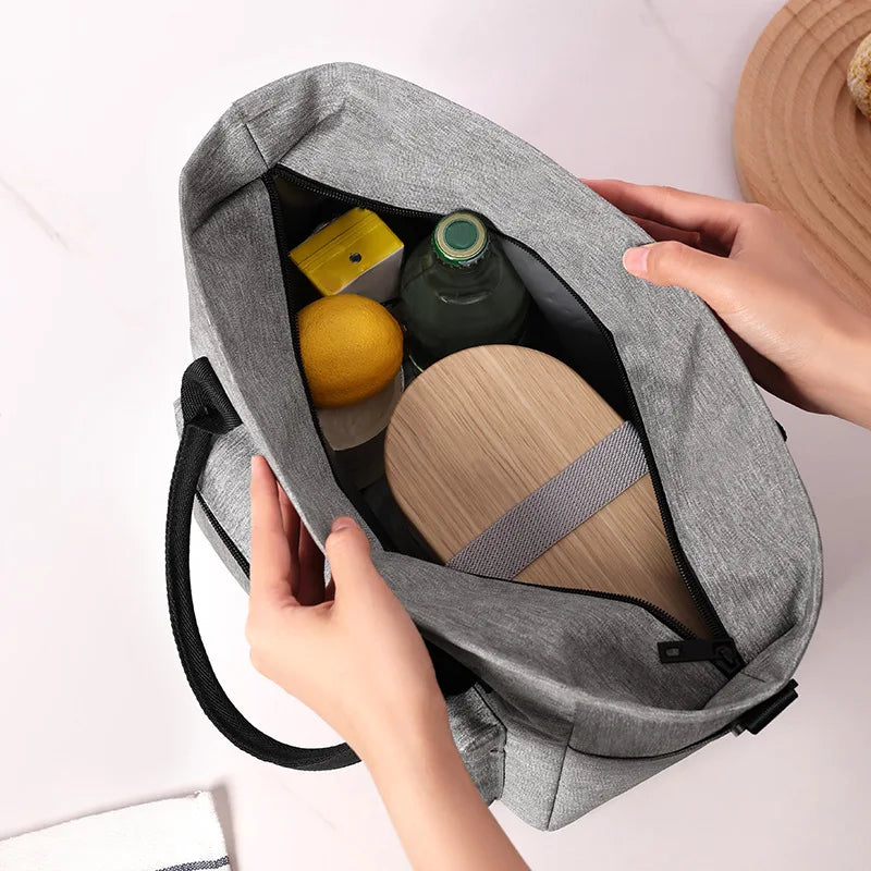 Portable Insulated Lunch Box Bag – Waterproof Picnic & Office Tote with Ice Pack Pocket
