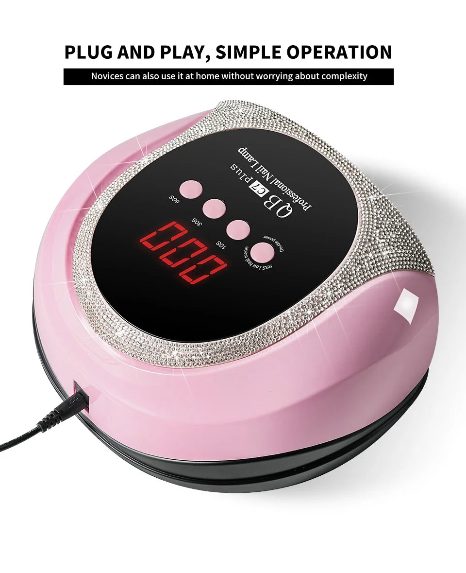 57 LED UV/LED Nail Lamp — Professional Gel Polish Curing Light with Diamond Design