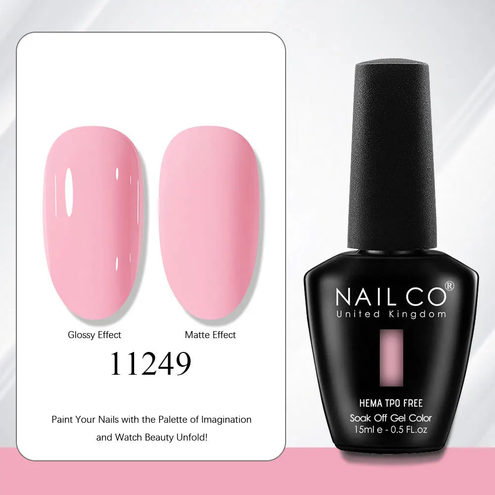NAILCO Gel Nail Polish 15ml | 333 Colors UV/LED Soak-Off Semi-Permanent Gel Varnish | Long-Lasting Natural Resin Formula