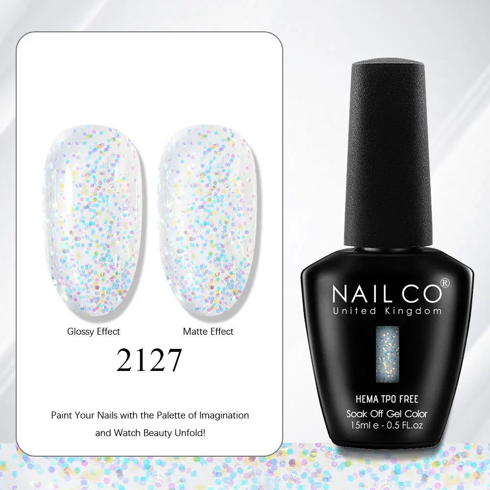 NAILCO Gel Nail Polish 15ml | 333 Colors UV/LED Soak-Off Semi-Permanent Gel Varnish | Long-Lasting Natural Resin Formula