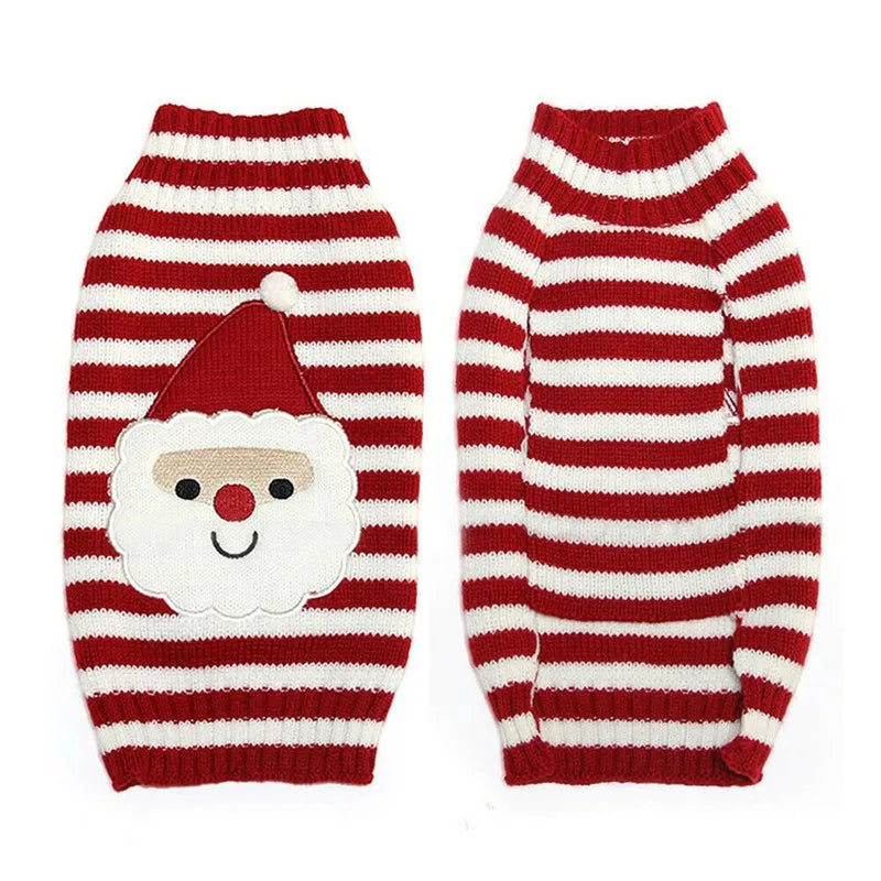 Christmas Dog Sweater Cute Cartoon Reindeer Xmas Pet Costume Puppy Cat Warm Clothes For Small Dogs Chihuahua Pug Winter Clothing