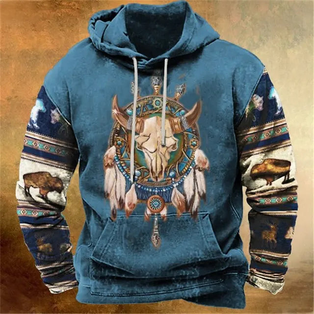 Hoodies For Men Y2k Golf Camping Casual cowboy Long Sleeve Autumn Fashion Sweatshirts 3d Printed Hooded Holiday Loose Oversized