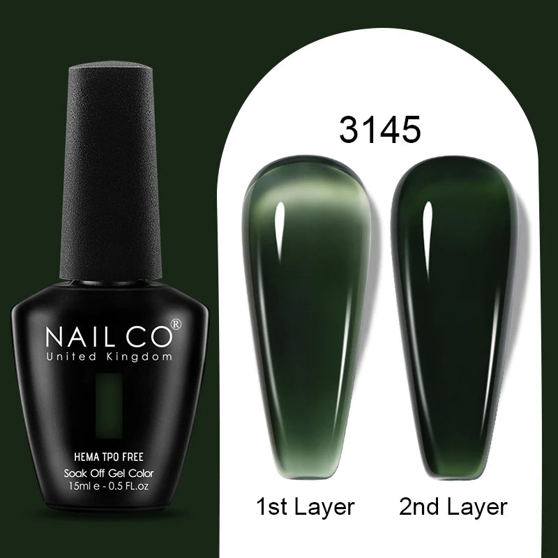 NAILCO Jelly Gel Nail Polish | HEMA-Free Soak Off UV LED Semi-Permanent Gel Varnish — 70 Colors
