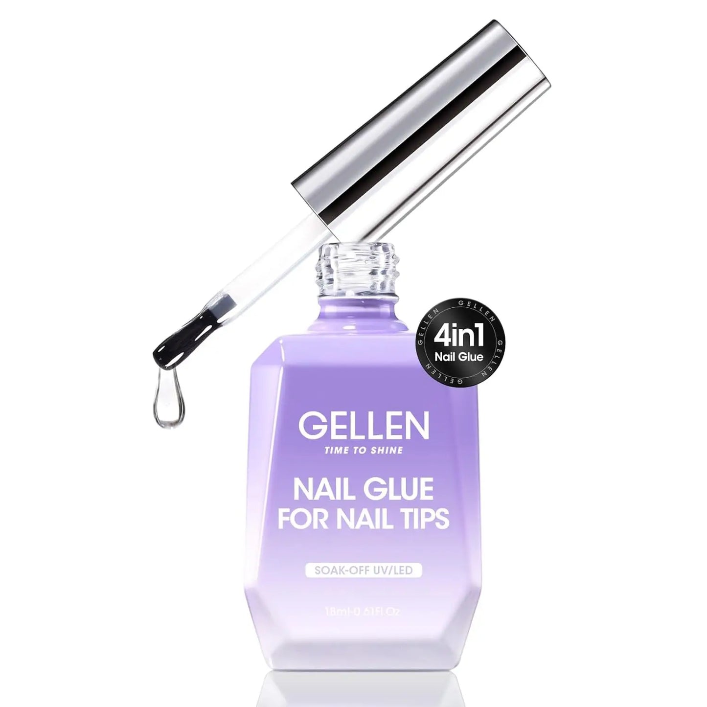 GELLEN Professional Gel Nail Set — 18ml 4-Piece Base Coat, Top Coat & Strengthener Kit for Long-Lasting Manicures