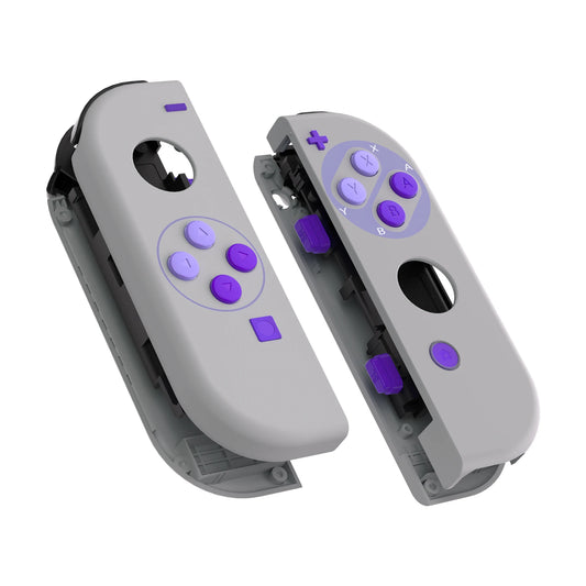 eXtremeRate SNES Style Joy-Con Replacement Shell Kit – Full Button Set for Nintendo Switch & OLED