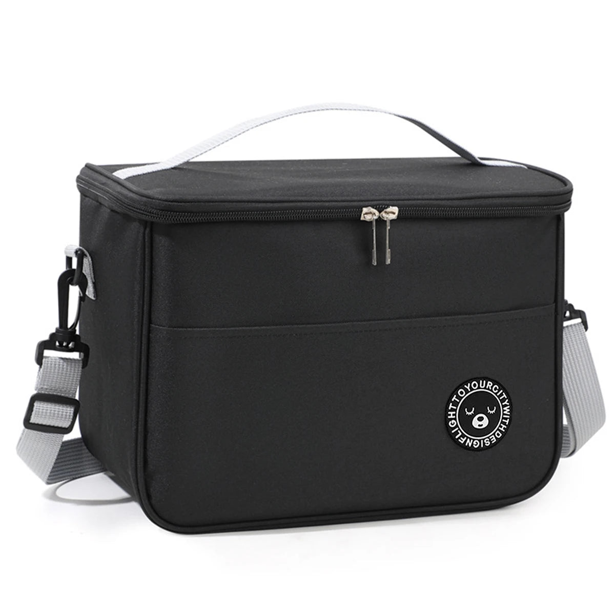 Large Capacity Hand-held with Shoulder Strap Insulated Bag, Multifunction Lunch Box Bag, Student Thickened Waterproof Lunch Bag