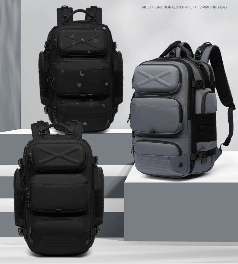 Ozuko Men's Waterproof Travel Backpack | Large Capacity Laptop Bag with Shoe Compartment