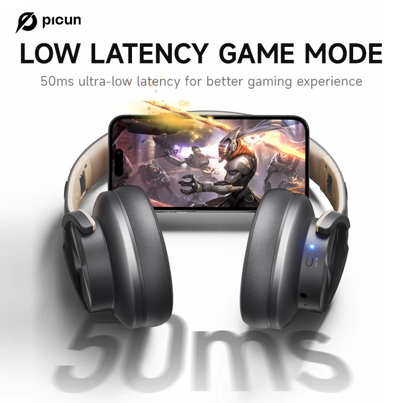 Picun B8 Wireless Headphones — 120Hr Battery, Bluetooth 5.3 & 3 EQ Modes