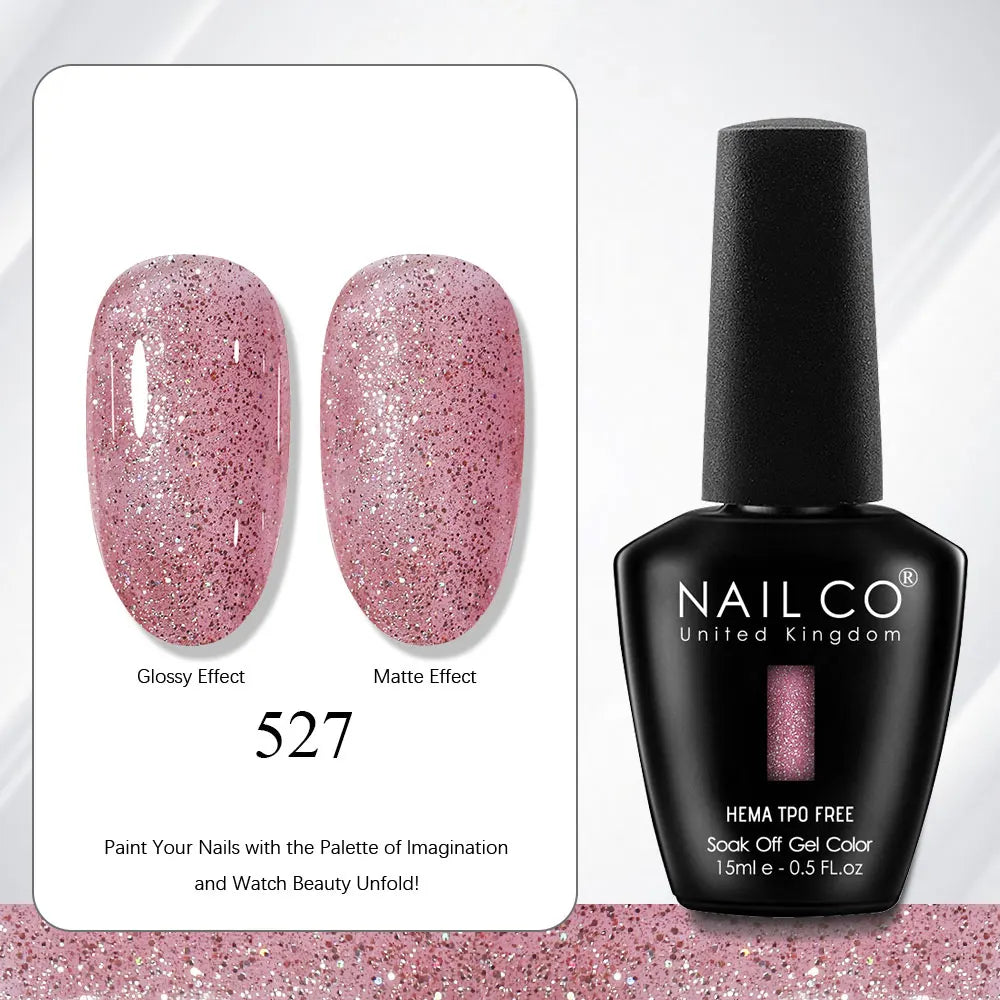 NAILCO Gel Nail Polish 15ml | 333 Colors UV/LED Soak-Off Semi-Permanent Gel Varnish | Long-Lasting Natural Resin Formula