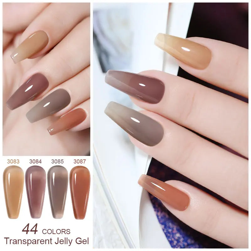 NAILCO Jelly Gel Nail Polish | HEMA-Free Soak Off UV LED Semi-Permanent Gel Varnish — 70 Colors