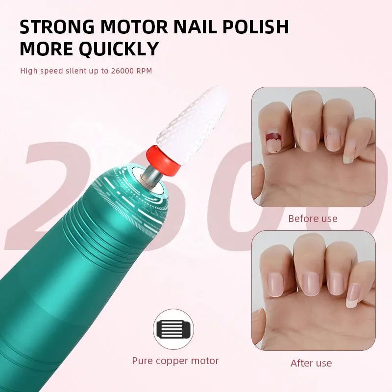 35000RPM Wireless Rechargeable Nail Drill Pen — Portable Electric Manicure Machine