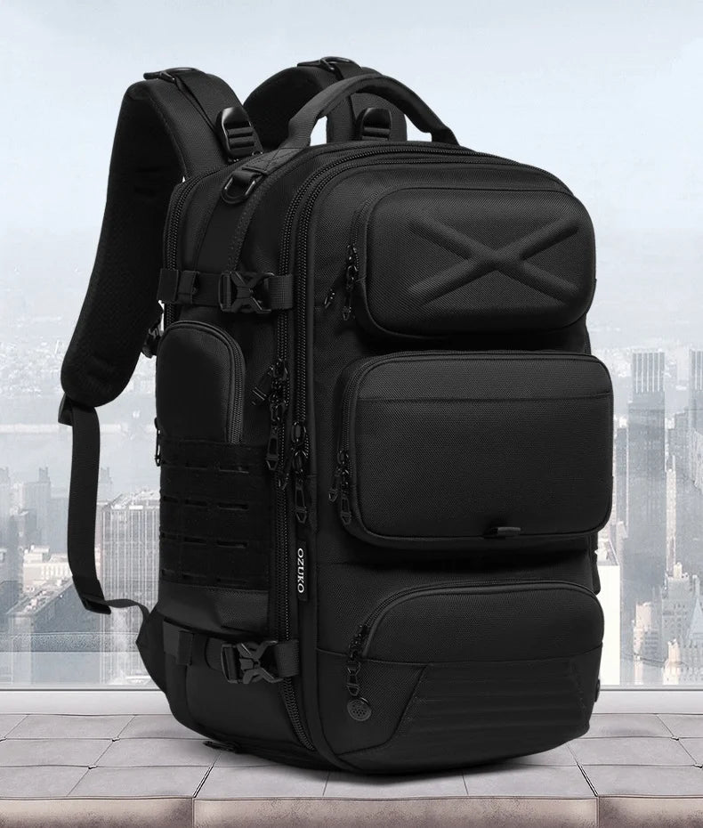 Ozuko Men's Waterproof Travel Backpack | Large Capacity Laptop Bag with Shoe Compartment