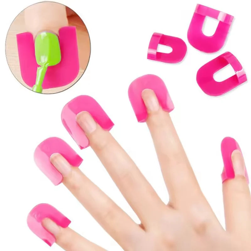 LULAA 26Pcs Shape Nail Polish Protector for Nail Painting Cuticle Protector Tape Nail Guards Spill Proof Stickers Bagged