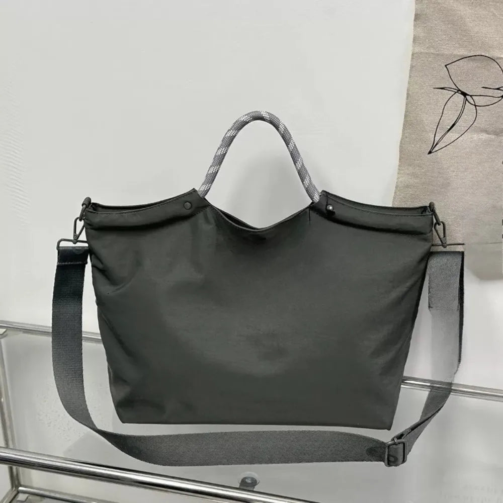 Women's Large Capacity Canvas Commuter Bag — Lightweight Tote Handbag