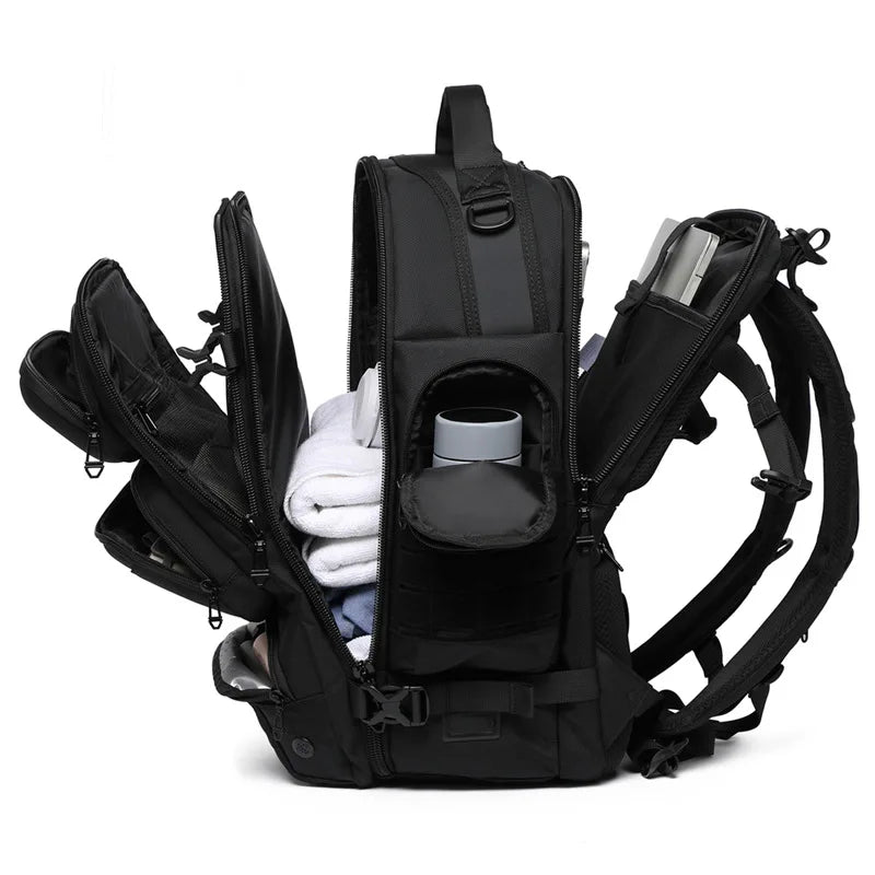 Ozuko Men's Waterproof Travel Backpack | Large Capacity Laptop Bag with Shoe Compartment