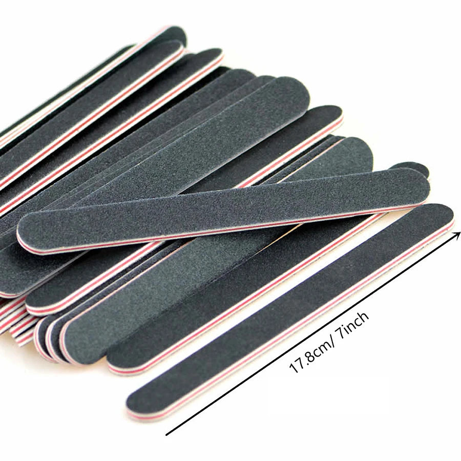 5-Pack Emery Board Nail Files — Double-Sided Manicure Set