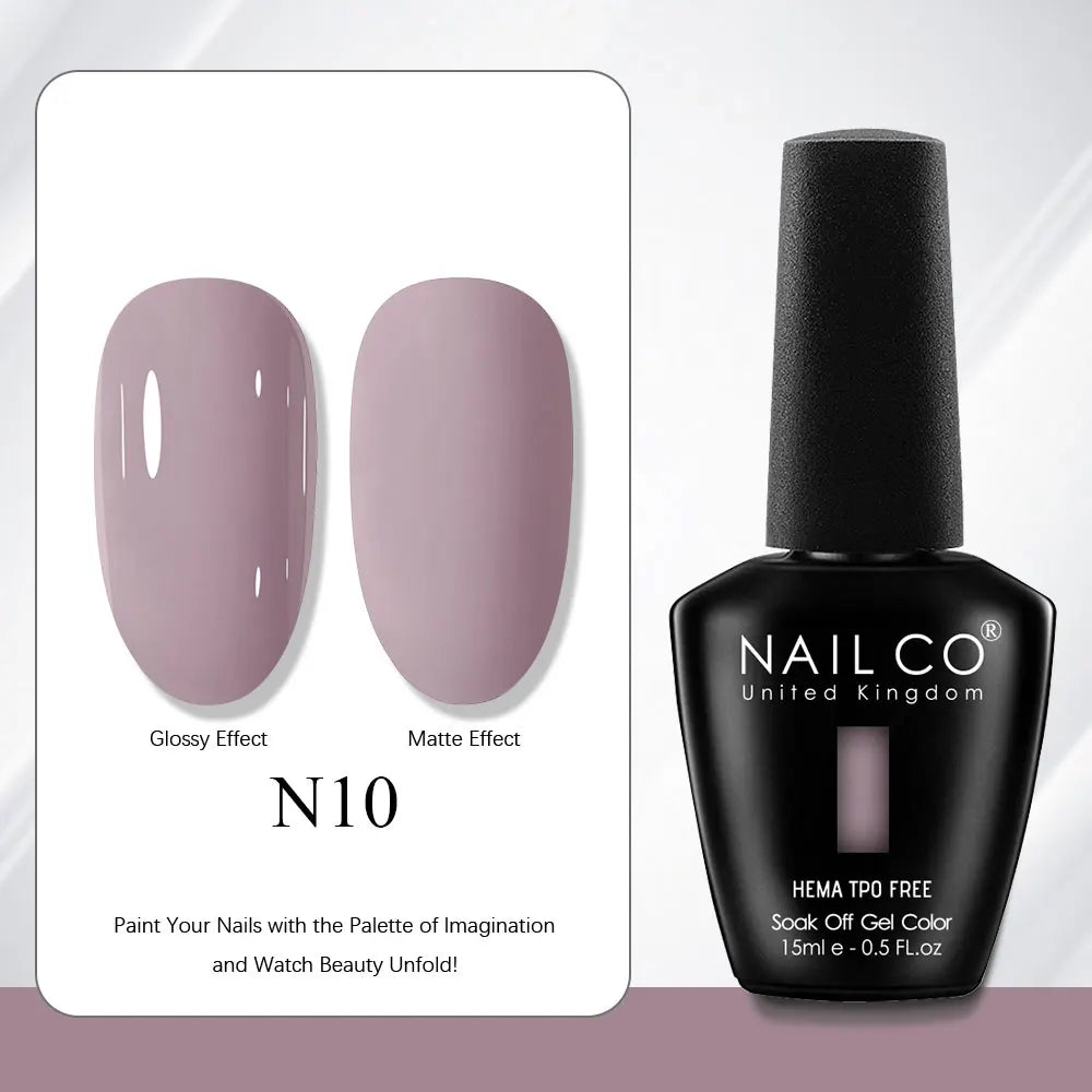 NAILCO Gel Nail Polish 15ml | 333 Colors UV/LED Soak-Off Semi-Permanent Gel Varnish | Long-Lasting Natural Resin Formula
