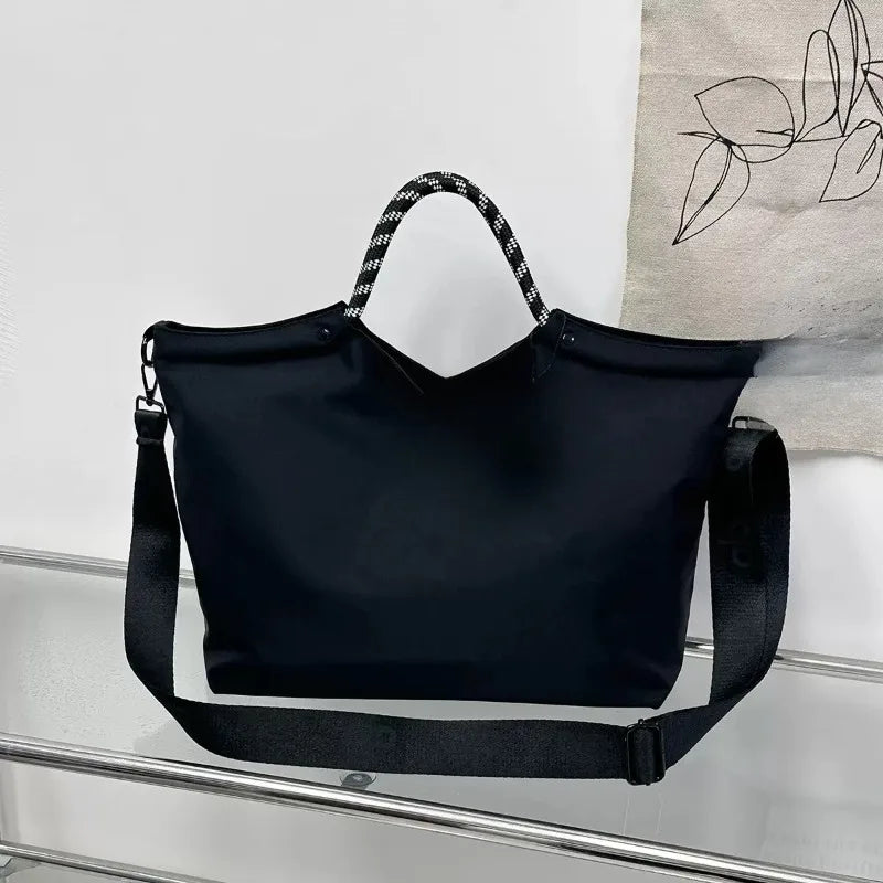 Women's Large Capacity Canvas Commuter Bag — Lightweight Tote Handbag