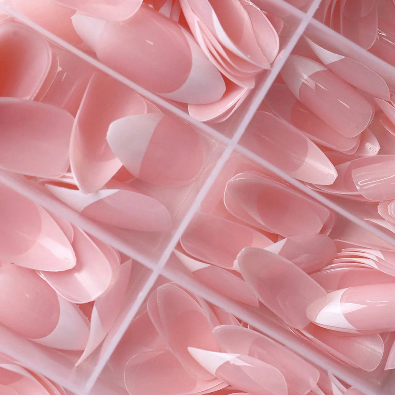 Nude Pink Almond French Press On Nails — 150/360pcs