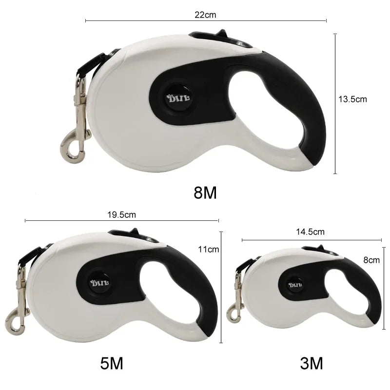 3m 5m 8m Retractable Leash for Dogs Durable Nylon Pet Walking Running Leash Rope Long Automatic Flexible Puppy Leashes Lead