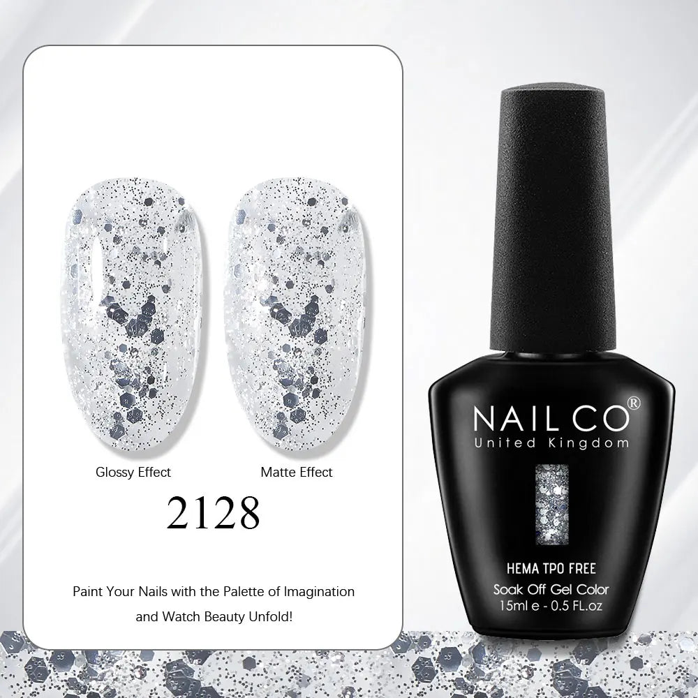 NAILCO Gel Nail Polish 15ml | 333 Colors UV/LED Soak-Off Semi-Permanent Gel Varnish | Long-Lasting Natural Resin Formula