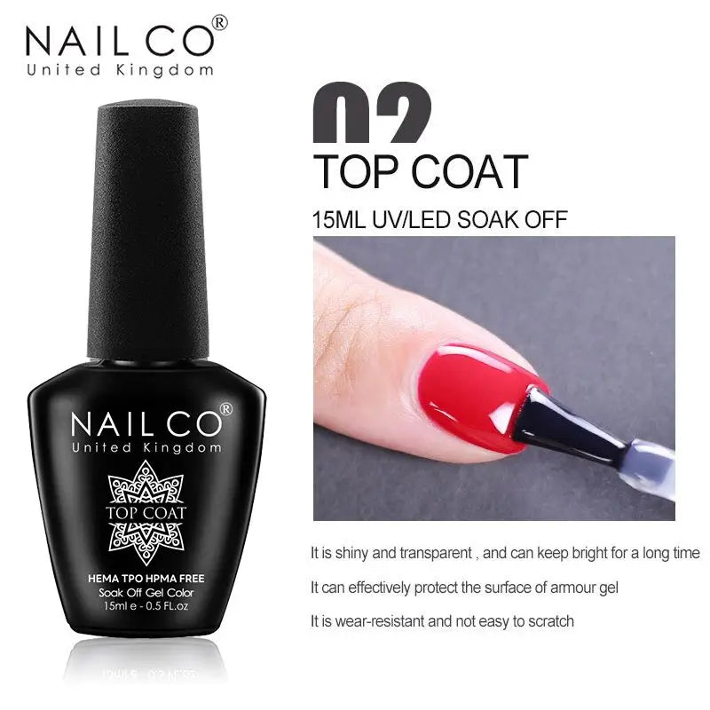 NAILCO Gel Nail Polish 15ml | 333 Colors UV/LED Soak-Off Semi-Permanent Gel Varnish | Long-Lasting Natural Resin Formula