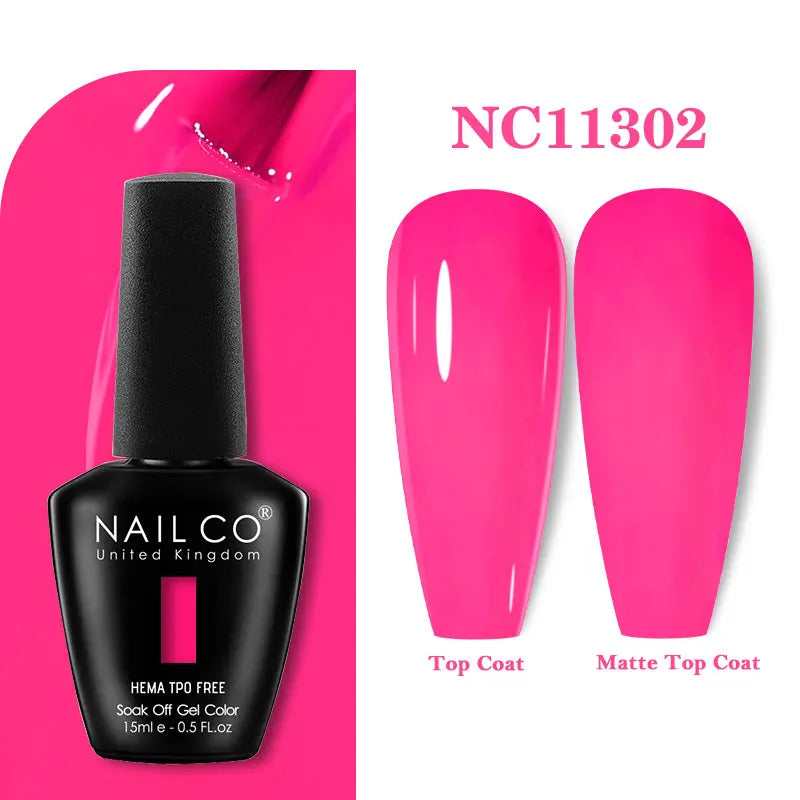 NAILCO Gel Nail Polish – HEMA-Free Soak-Off UV/LED Gel | 15ml | 333 Colors