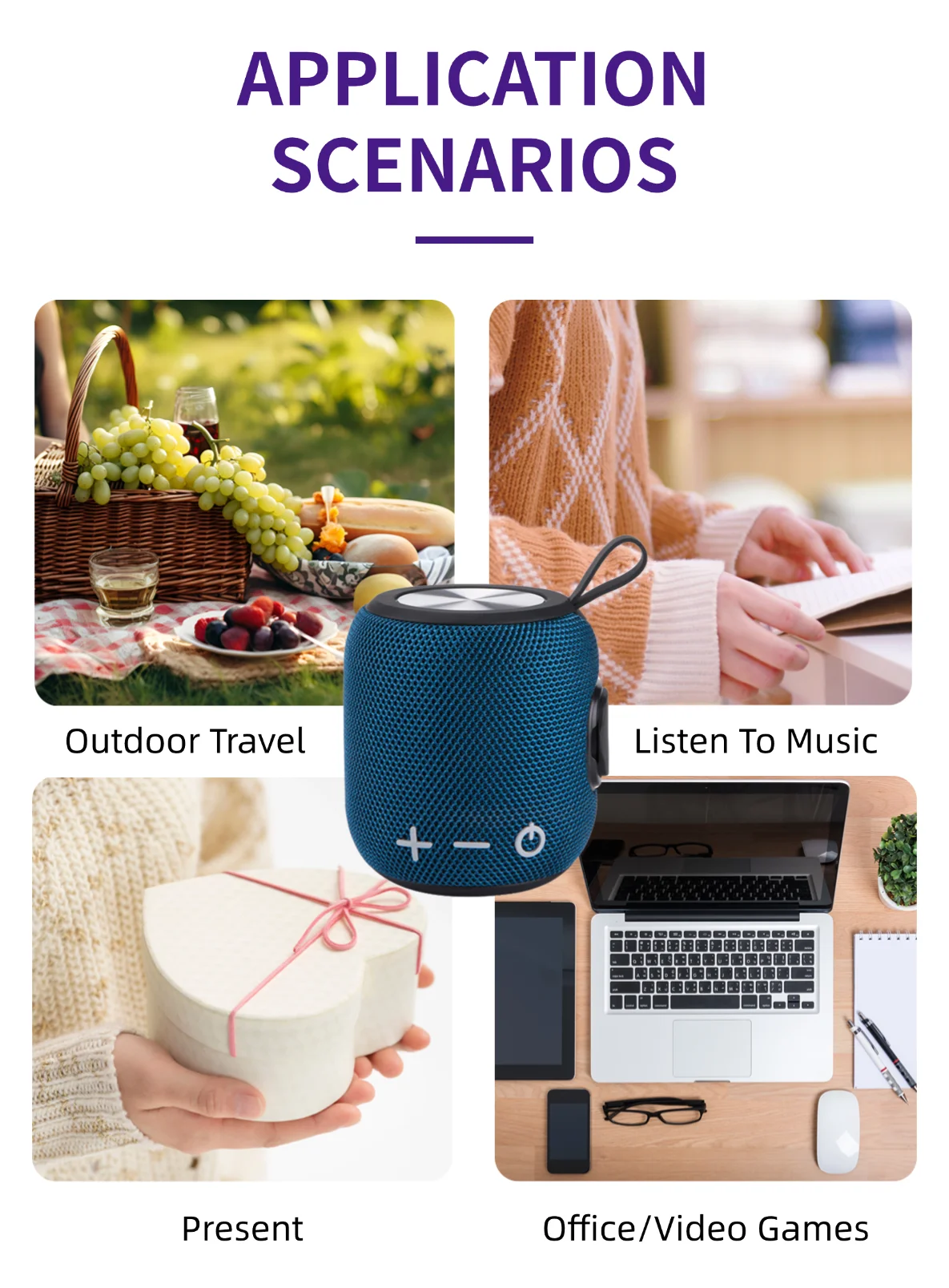 Deep Bass IPX7 Waterproof Bluetooth Speaker — TWS Stereo, Loud Outdoor Sound, 2-Pack
