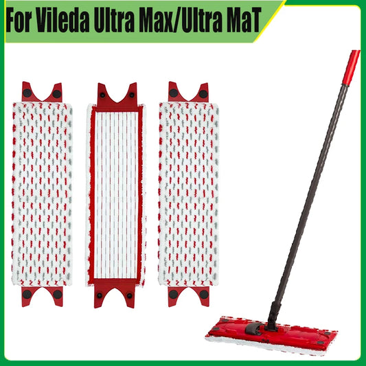 Replacement Microfiber Mop Pads for Vileda UltraMax XL – Machine Washable, Quick-Dry, 51x14cm