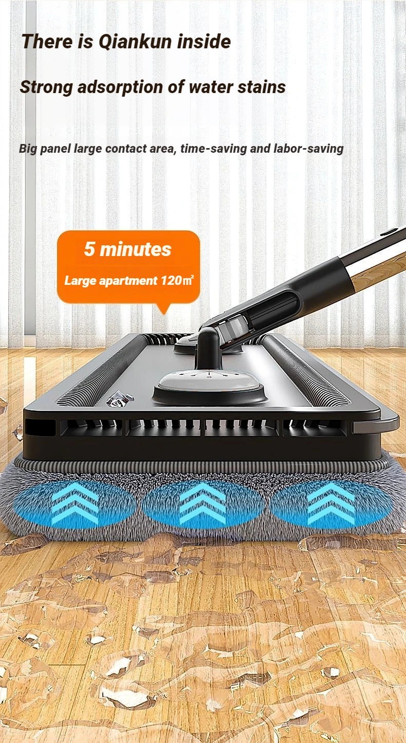 JOYBOS Spin Flat Mop & Bucket Set – Hands-Free Wringing, Wet & Dry Cleaning for Home Floors