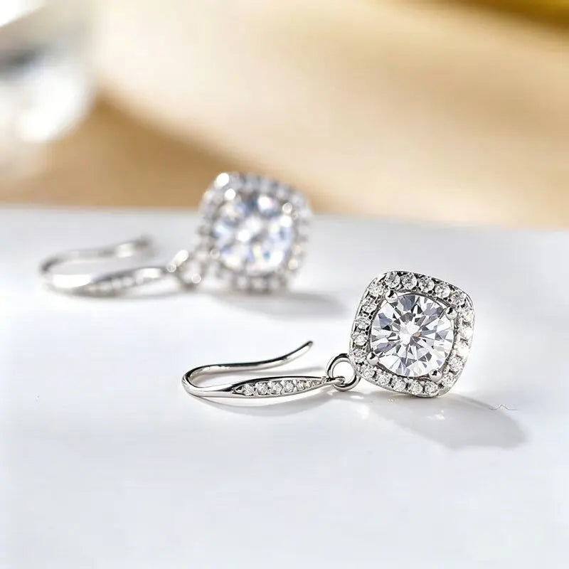 New Moissanite Stud Earrings with GRA Certificate Perfect for Women's Weddings Engagements Parties Gift Simple Stylish Earrings